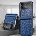 thumbnail image 4 of Case Compatible With Samsung Galaxy Z Flip 4, Pu Leather Shockproof Cover With Hinge Protection, 4 of 5