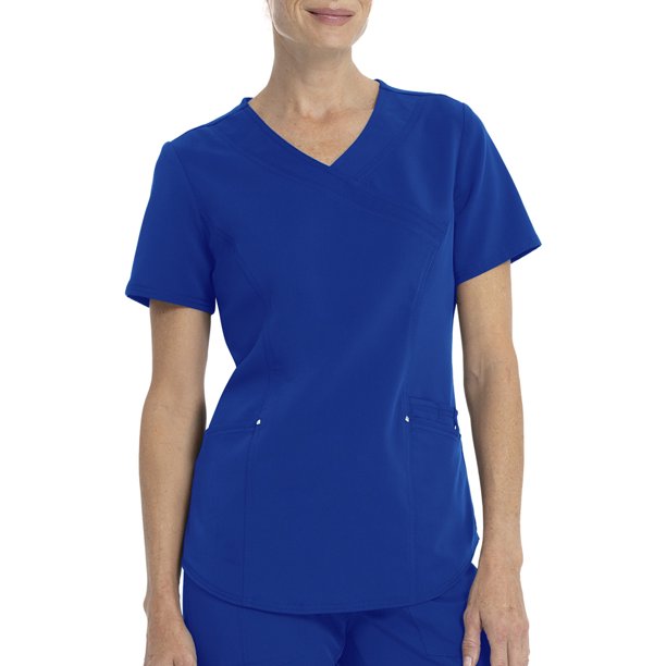 Scrubstar Women's Antimicrobial Premium Ultimate Mock Wrap Scrub Top