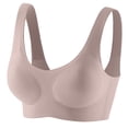 thumbnail image 5 of Jelly Bras for Women Padded Halter Top Spaghetti Strap Bra Padded Bralettes for Women Built in Bra Tank Tops for Women Halter Bra Thin Strap Bra Bras for Women Pink XL, 5 of 7