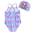 thumbnail image 3 of GYRATEDREAM Girls Swimsuits One-Piece Bathing Suits Kids Sport Athletic Swimsuit Beach Swimwear with Cap, 3 of 7