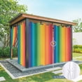 thumbnail image 6 of Outdoor Curtains for Patio Waterproof, Rainbow Striped Outdoor Privacy Panels Grommet, Colorful Gradients Modern Abstract Art Blackout Outside Curtains for Porch/Cabana 54"x108", 1 Panel, 6 of 8