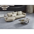thumbnail image 2 of American Eagle Furniture Genuine Leather & Metal Sectional in Gray, 2 of 7