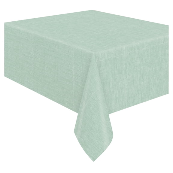 1 Count 54 x 84IN Green Rectangular Table Cover by Way To Celebrate