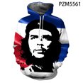 thumbnail image 3 of Sudadera con capucha con estampado 3D del Che Guevara para hombre, sudaderas holgadas informales de gran tamaño personalizadas, ropa de calle para hombre, 3 of 5