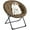 Coffee, variant on Twister.CK Folding Saucer Chair with Upholstery, Lounge Cozy Chair Moon Chair with Metal Frame, for Dorm Bedroom Living Room, Coffee