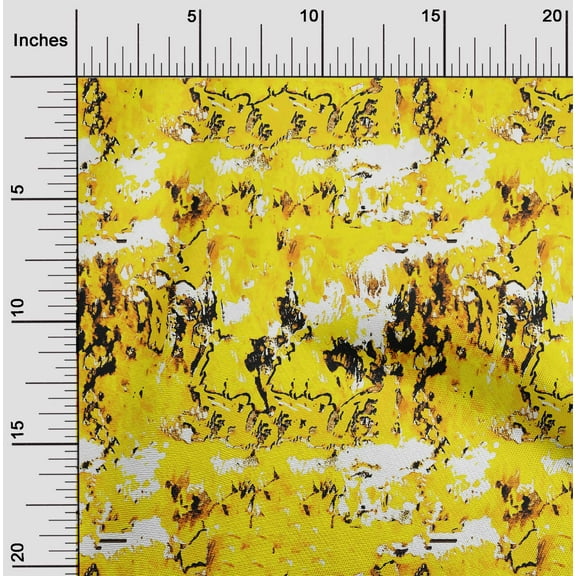 oneOone Cotton Cambric Yellow Fabric Tie Dye Sewing Craft Projects Fabric Prints By Yard 42 Inch Wide-6II