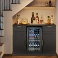thumbnail image 4 of Rosary Blenn Large Coffee Bar Cabinet with Mini Fridge Space and Power Outlet, 4 of 8