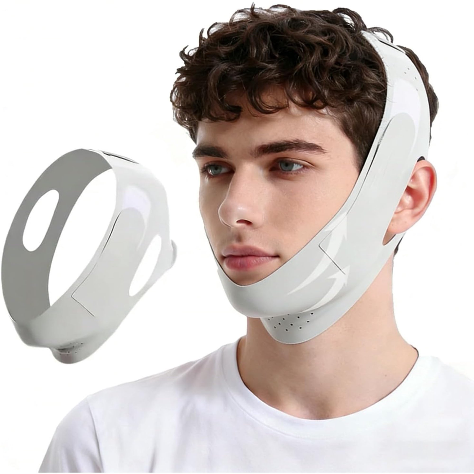 Anti Snore Chin Strap for CPAP Users Chin Strap for Sleeping Anti Snoring Devices Sleep Support Snore Stopper for Men Women Traceless Breathable Reusable Stop Snoring Solution,Green