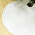thumbnail image 1 of 36” Faux Fur Christmas Tree Skirt(Snowy White) for Holiday Tree Decorations, 1 of 6