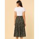 thumbnail image 5 of Faldas Largas Florales PaMujer FalMaxi BohemCon Volantes En Niveles Y CintuElástiVerde M, 5 of 6
