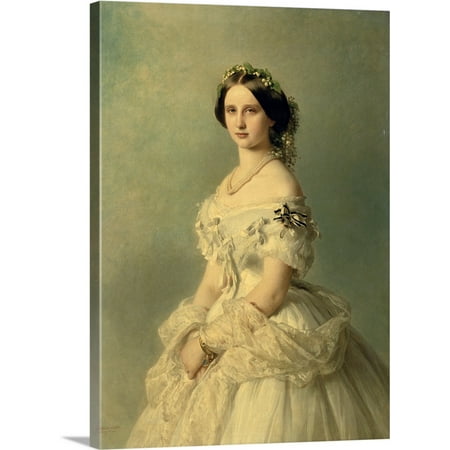Franz Xaver Winterhalter Portrait - Great BIG Canvas | Franz Xaver Winterhalter Premium Thick-Wrap Canvas entitled Portrait of Princess of Baden, 1856