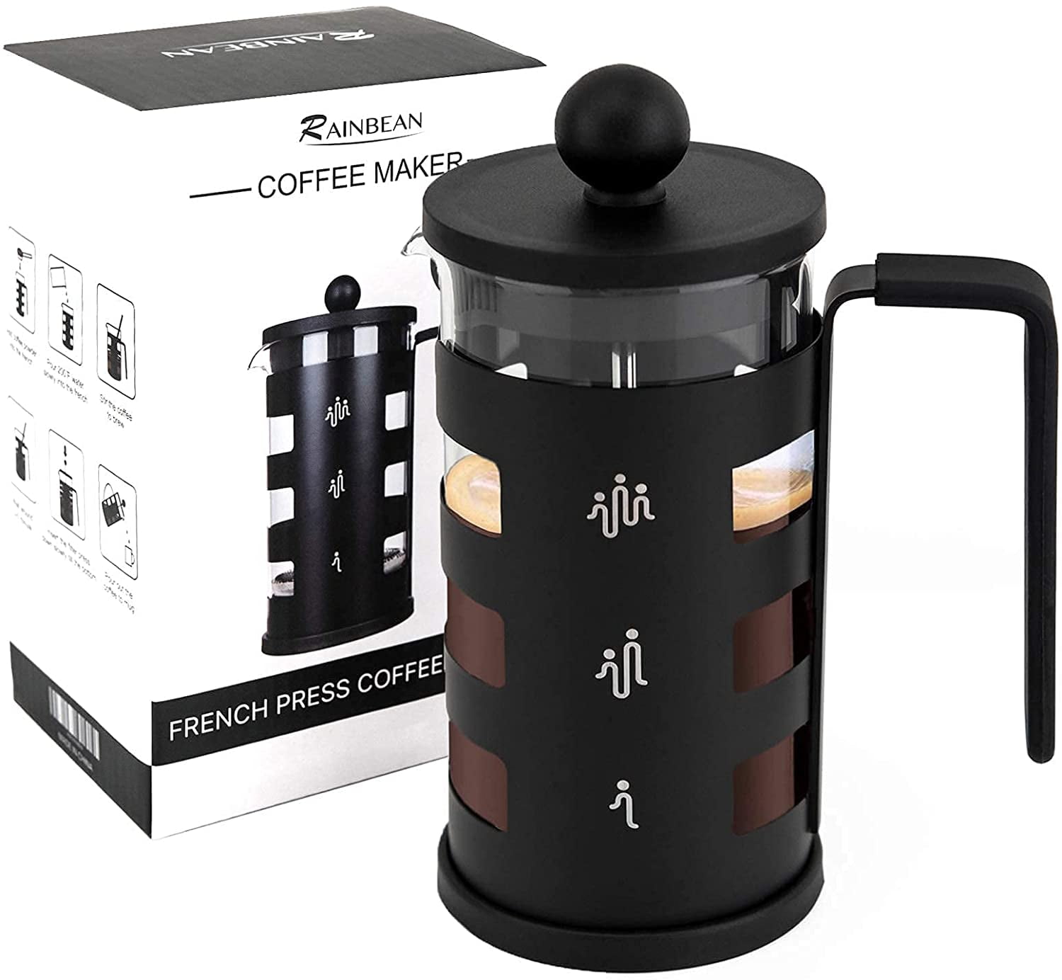 I0I&I0I Mini French Press for 12oz Small French Press Coffee Maker
