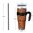 thumbnail image 4 of 40oz Tumbler,Halloween Icons Pattern Insulated Tumblers with Removable Handle,Stainless Steel Double Vacuum Coffee Tumbler Cup with Straw for Home,Office,Travel,Party, 4 of 5