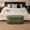 Green + Foam + Metal, variant on Oval Upholstered Storage Ottoman with Fringe Trim & Lift-Top Lid - 39"L x 16"W x 17"H, Multi-Functional Footrest & Hidden Storage for Living Room or Bedroom - Beige Fabric with Metal Frame