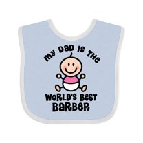 Inktastic My Daddy Worlds Best Barber Girls Baby Bib
