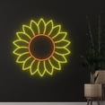 thumbnail image 2 of Handmadetneonsign Sunflower Neon Light, Sunflower Flower Led Light, Flower Led Sign, Sunflower Neon, 2 of 5