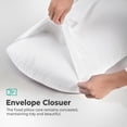 thumbnail image 6 of COOKEY Pillow Cases Queen Size Set of 2, Rayon Derived from Bamboo Pillowcases, Breathable & Cooling Pillow Covers with Envelope Closure, White, 20*30inches, 6 of 8