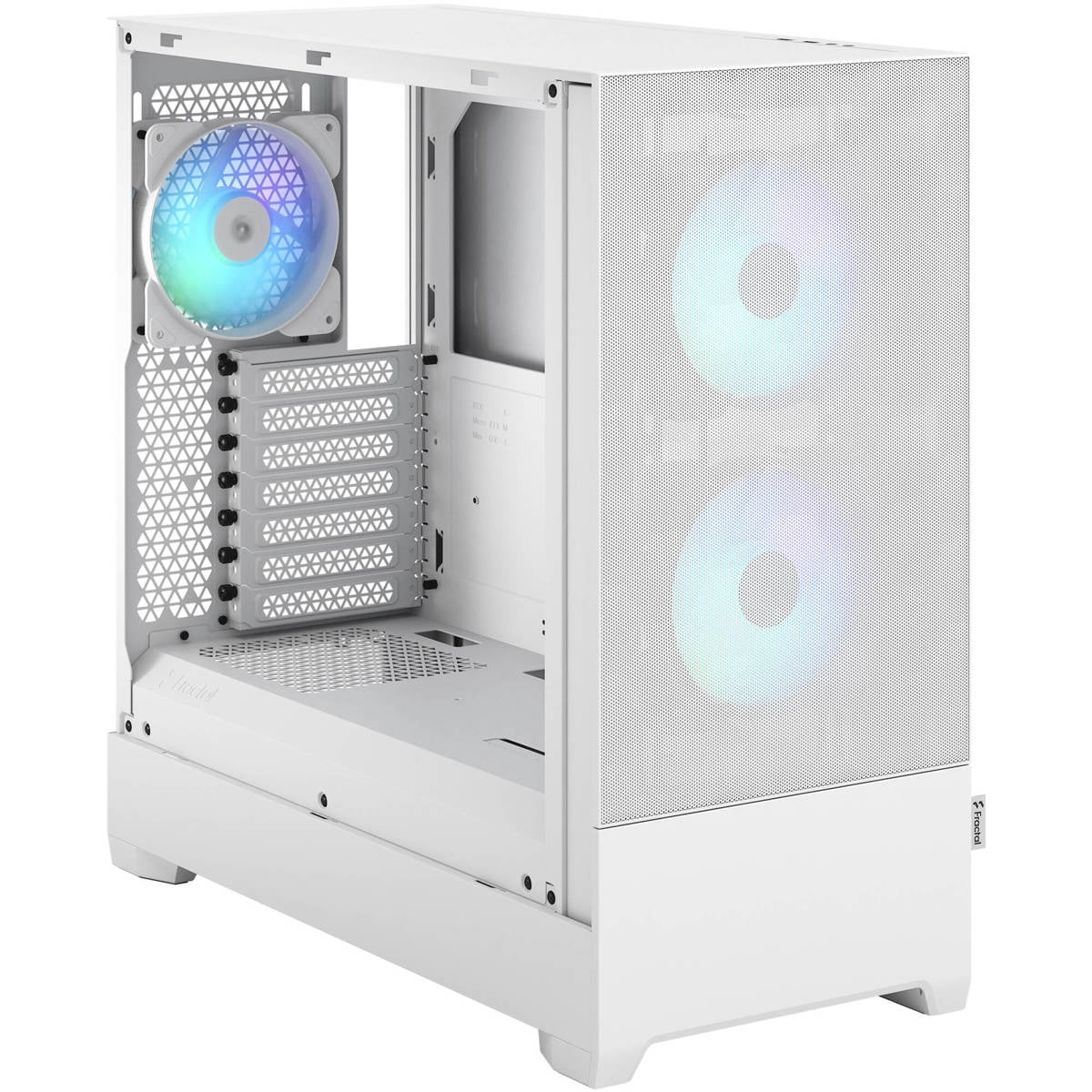 Fractal Design Pop Air RGB White TG ATX High-Airflow Clear Tempered Glass Window Mid Tower Computer Case