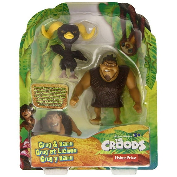 the croods movie 3 inch figure grug & ramu