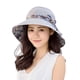 thumbnail image 1 of Soidarity Sombrero de paja plegable para mujer y niña, para viajes al aire libre, playa, ala ancha Sombreros gris claro Soidarity PS10131-04, 1 of 6
