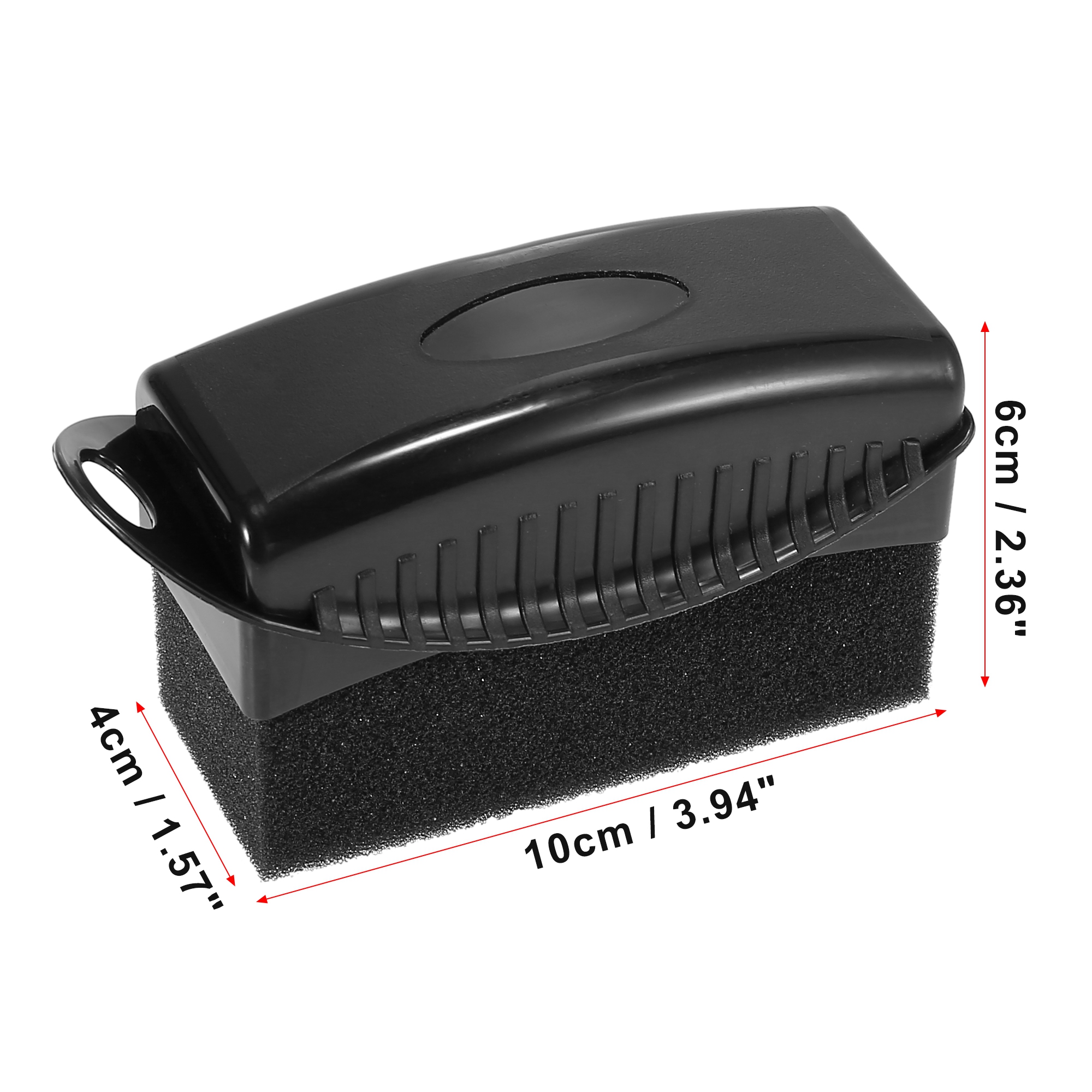 Unique Bargains 2Pcs Tire Wheel Rim Trim Sponge Foam Brush 3.94"x1.57"x2.36" Black