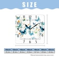 thumbnail image 2 of 14 Inch Wall Clock Battery Operated Square Clock Decorative for Office, Kitchen, Outdoor, Living Room，Butterfly Pattern Art, 2 of 4