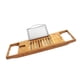 thumbnail image 1 of Inteprter Estante de baño de bambú ajustable, accesorios de baño, organizador, estante para bañera, bandeja para tableta, soporte para teléfono, SPA, Juegos de accesorios de baño Inteprter HA004170-00, 1 of 1