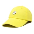 thumbnail image 5 of Dalix Ghost Glow in the Dark Embroidered Mens Womens Cotton Dad Hat Baseball Cap Adjustable in Yellow, 5 of 5