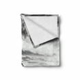 thumbnail image 2 of Shipwreck Soft Flannel Fleece Throw Blanket, Picture of a Dated Wooden Boat on Rocky Beach and Stormy Clouds in the Sky Air Image, Cozy Plush for Indoor and Outdoor Use, 70" x 90", Grey, by Ambesonne, 2 of 6