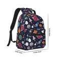 thumbnail image 2 of Yiaed Rocket Satellite Print School Backpack College Backpack Daypacks for Students High School Spacious and Durable Daypack for Work and Travel-One Size, 2 of 6