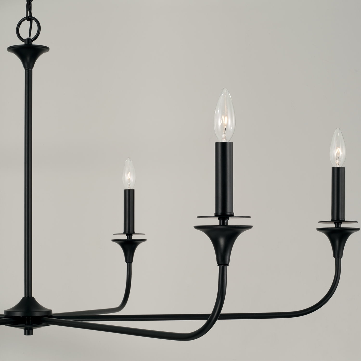 Capital Lighting 448961AD Presley 6 Light 49" Wide Candle Style Chandelier - Brass