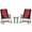 Red, variant on Outdoor Wicker Rocking Chair with Padded Cushions, Aluminum Furniture Rattan Porch Rocker Chair w/ Armrest for Garden, Patio, and Backyard, Khaki