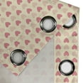 thumbnail image 4 of Ambesonne Romantic Grommet Curtain, Hearts in Soft Colors, 50" x 120", Pale Yellow Pale Pink, 4 of 6
