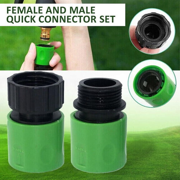 Blarkrus RYGRZJ Plastic Garden Hose Qui Connectors,Water Hose End Adapter Qui Connect Male and Female 3/4" Inch,Sprinklers and Spray Nozzles for Garden