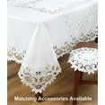thumbnail image 6 of Placemats Set of 6 for Dining Table, White Table Linen, 14x20 inches Rectangle - The Deandra Collection - Home Decor, 6 of 8