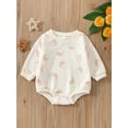 thumbnail image 2 of Bagilaanoe Newborn Baby Girl Boy Rompers Tai Chi Diagram/Tree Print Long Sleeve Bodysuit 6M 12M 18M 24M Infant One Piece Jumpsuit, 2 of 7