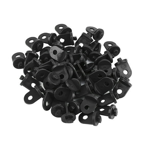Plant Hanger Flower Hanger 50 PCS Plastic Greenhouse Hook Plant Flower Hanger Black