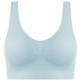 thumbnail image 3 of Cathalem Sports Bras for Women Running High Support Women's Seamless Sports Bra High Impact Support Yoga Gym Workout Fitness(Blue,M), 3 of 4