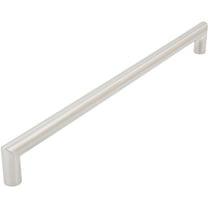 Contemporary Round Cabinet Pull, 256 Millimeters, Zinc Base Material, Satin Nickel by Stone Harbor Hardware