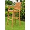 thumbnail image 2 of WholesaleTeak Outdoor Patio Grade A Teak Wood Giva Bar 30" Seat High Arm Chair only (Cushions Sold Separately ) #WMBRAC, 2 of 4