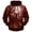 Red, variant on Yuncity Men Halloween Hoodies 3D Realistic Printed Casual Long Sleeve Sweatshirts For Mens L