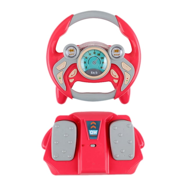 Niños simulación volante juguete copiloto juguete sonido juguete simular conducción rojo perfke Volante simulado