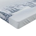 thumbnail image 2 of Ambesonne Winter Fitted Sheet, Foggy Weather Trees, Full Size, White, 2 of 3