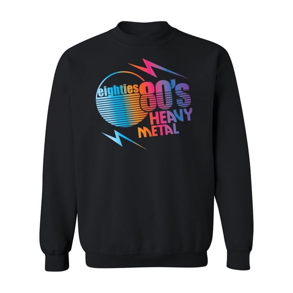 80's Heavy Metal Sweatshirt Men -Image by Shutterstock, Male 4X-Large