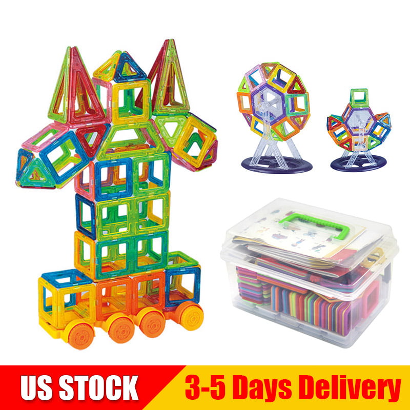 Magnetic Tiles For 2-5 Year Old Boys&Girls 40 pieces with Activities to Learn Math / STEM Concepts Magnetic Blocks Building Set for Kids Minihorse-Educational Building Toys