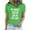 Mint Green, variant on Womens Funny Printed Pattern Casual Fashion Soild Color Short Sleeve Tops Blouse