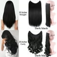 thumbnail image 2 of Sego New Invisible Secret Wire in Real Hair Extensions One Piece Curly Wavy Straight Thick Hair Extension Synthetic Hairpieces for Women, 2 of 8