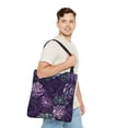 thumbnail image 3 of Tote Bag in Purple Floral Pattern, 3 of 4