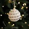 thumbnail image 6 of Dserfhy Christmas Ball Ornament Linen Design Rustic Distressed Hanging Ball Xmas Tree Decor Farmhouse Ornament, 6 of 8
