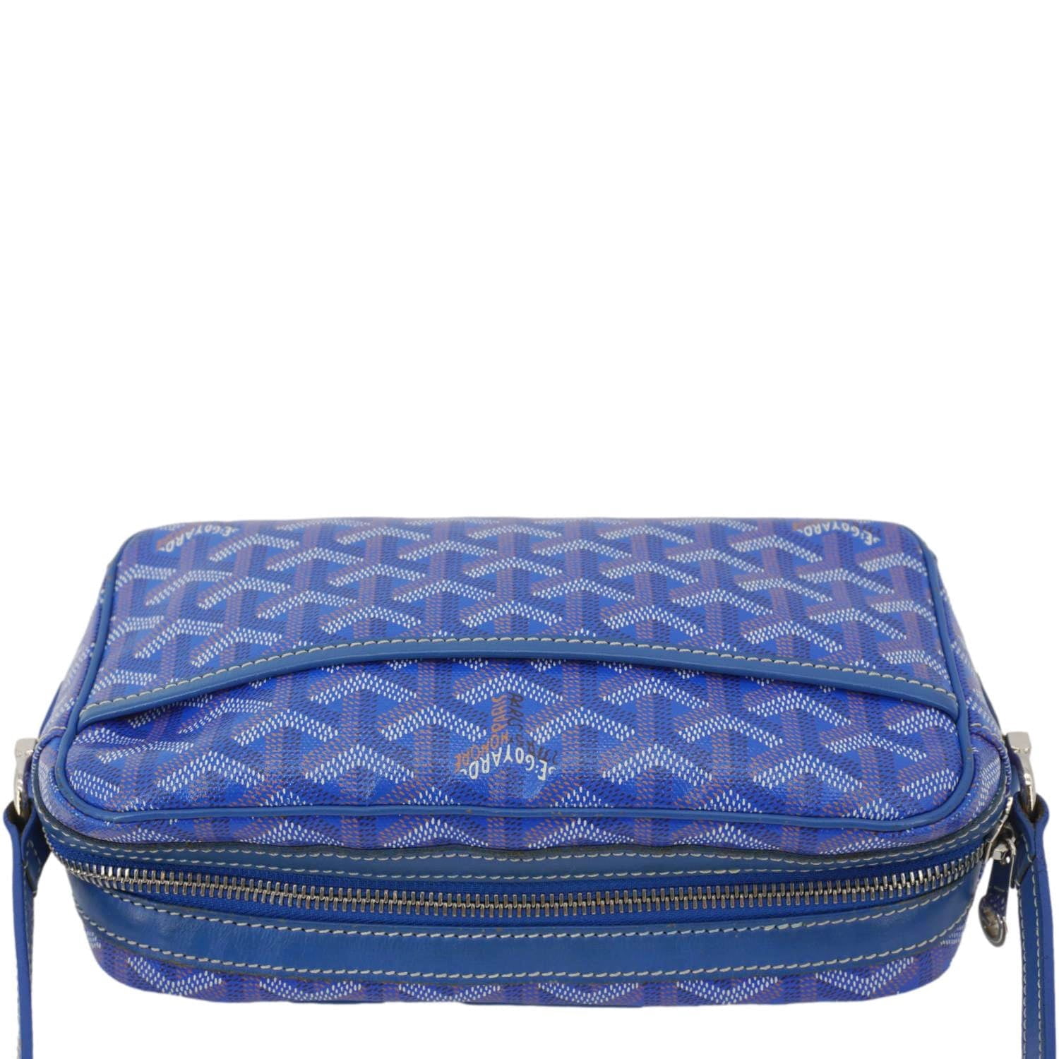 Pre-Owned Goyard Sac Cap Vert PM Canvas Shoulder Bag Blue